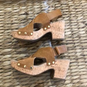 Franco Sarto suede wedges